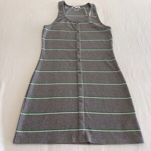 VANS Lineation Tank Dress Gray Striped Women's Sz M